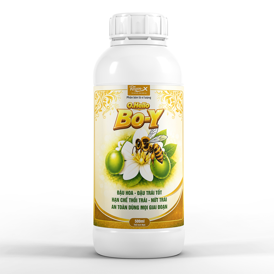 O.HELLO Bo-Y chai 500ml của Regen-X, phân bón lá vi lượng hữu cơ Bo.
