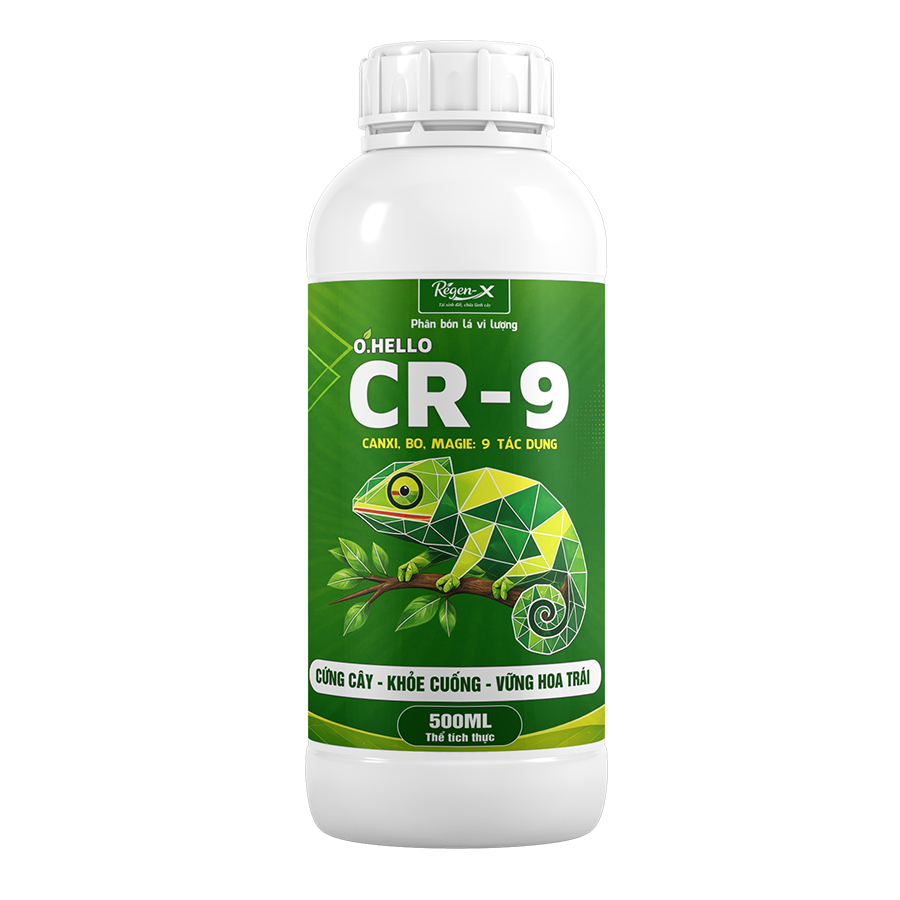 O.HELLO CR-9 – Ca Mg Bo công nghệ KeoGel, cứng cây, khỏe cuống, vững hoa trái