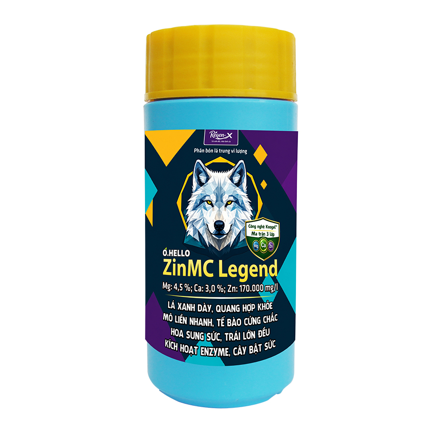 O.HELLO ZinMC Legend – Mg, Ca, Zn hàm lượng cao giúp xanh dày lá, cứng mô, phục hồi mô và nuôi trái đẹp mã