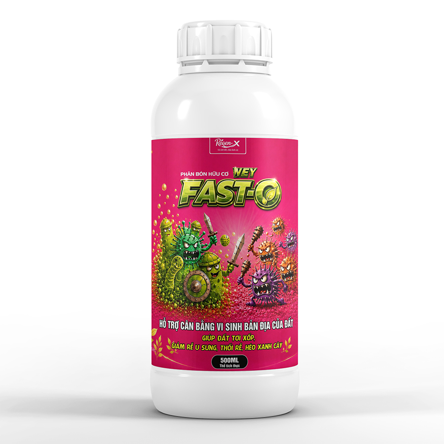 WEY FAST O chai 500ml của Regen-X, hữu cơ vi sinh cải tạo đất và phục hồi rễ.